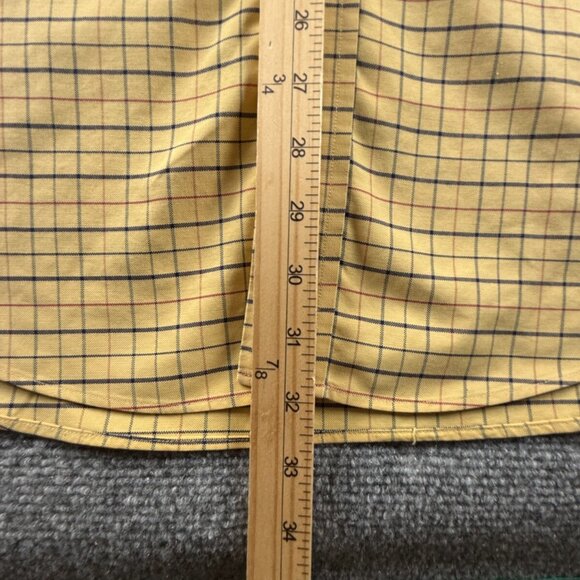 Brooks Brothers Oxford Cloth Button Down Yellow Check XL Non Iron Supima Cotton - Picture 15 of 16
